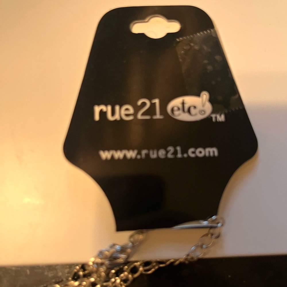 Rue21 black faceted double layer Teardrop Necklace - Picture 9 of 11
